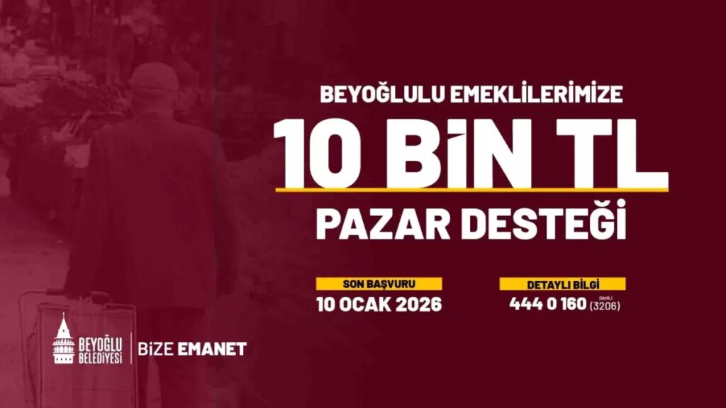Beyoğlu’nda emeklilere verilen pazar desteği 2026’da da devam edecek